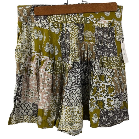 NWT Anthropologie Maeve Shorts Size X-Small Elastic Waist Pockets Skort Mustard